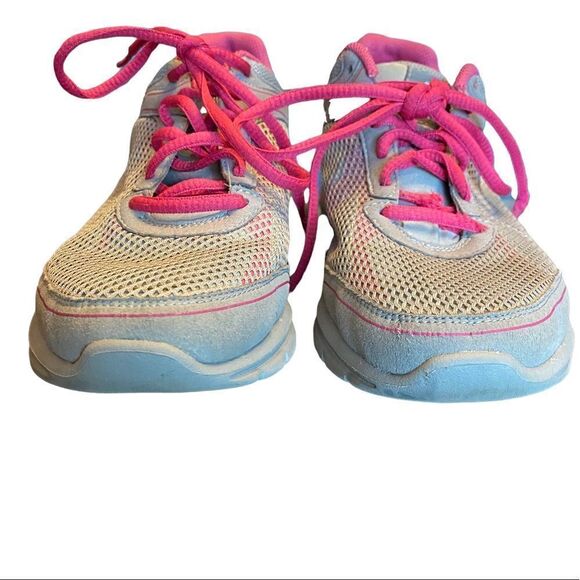 ABEO Lite Sz 8.5 Gray & Pink Mesh Breast Cancer Logo Running Sneakers - Picture 3 of 10